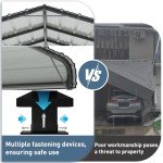 Spacious 10x20 ft Metal Carport for Vehicles