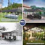 Spacious 10x20 ft Metal Carport for Vehicles