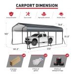 Spacious 12x20 FT Metal Carport for Vehicles