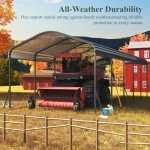 Spacious 12x24 FT Heavy Duty Metal Carport