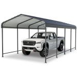 Spacious 10x20 ft Metal Carport for Vehicles