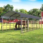 Spacious 12x24 FT Heavy Duty Metal Carport