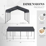 Spacious Metal Carport for Vehicles and Boats