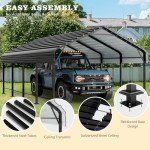 Heavy Duty Metal Carport Canopy for Outdoor Use