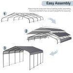 Spacious Metal Carport for Vehicles and Boats