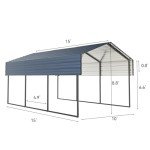Heavy-Duty 10'x15' Carport Shelter Canopy