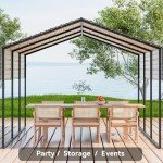 Heavy-Duty 10'x15' Carport Shelter Canopy