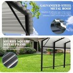Spacious 12x20 FT Heavy Duty Metal Carport
