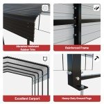 Spacious 13x20 FT Metal Carport Shelter