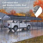 Spacious 12x24 FT Heavy Duty Metal Carport