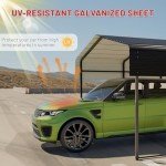 Spacious 13x20 FT Metal Carport Shelter