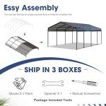 Spacious Metal Carport Canopy for Cars and Boats