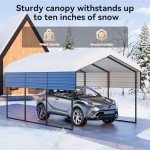 Heavy-Duty 10'x15' Carport Shelter Canopy
