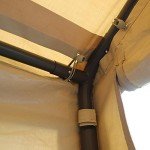 Spacious Beige Carport Canopy with Windows and Sidewalls
