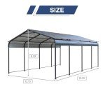 Spacious Metal Carport Canopy for Cars and Boats