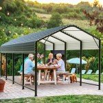 Spacious 12x20 FT Heavy Duty Metal Carport