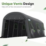 Spacious 13x20 ft Outdoor Carport Shelter