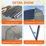 11x19FT Outdoor Metal Carport for Cars & Boats