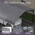 Spacious 12x20FT Metal Carport Canopy - Gray