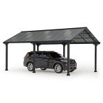 Heavy Duty 12x20 ft. Carport Gazebo in Gray