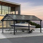 Heavy Duty 12x20 ft. Carport Gazebo in Gray