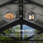 Heavy Duty 12x20 ft. Carport Gazebo in Gray