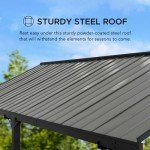 Heavy Duty 12x20 ft. Carport Gazebo in Gray