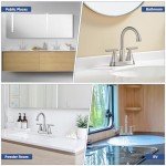 Brushed Nickel Bathroom Sink Faucet with Pop Up Drain