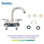 Modern Brushed Nickel RV Bathroom Sink Faucet