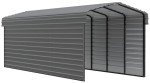 Compact Galvanized Steel Carport with Enclosure 10' x 29