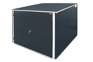 Spacious Galvanized Steel Bicycle Storage Shed