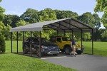 Galvanized Steel Double Carport Kit, 20' x 20
