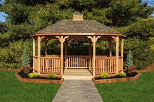 Wooden Oval Gazebo Kit for Your Backyard