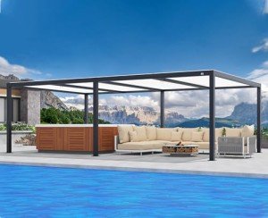 Purple Leaf 14' x 24' Adjustable Pergola with Shade