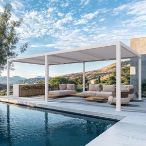Stylish 14'x24' Aluminum Patio Pergola in White