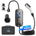 Portable Level 2 EV Charger, 40Amp, 23 Ft Cable
