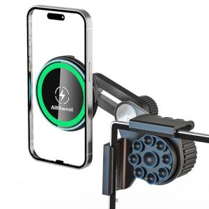 15W Tesla Phone Mount Charger with Strong Suction