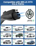 Level 2 Portable EV Charger with 25FT Cable