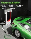 Portable 16A Fast EV Charger with 25FT Cable