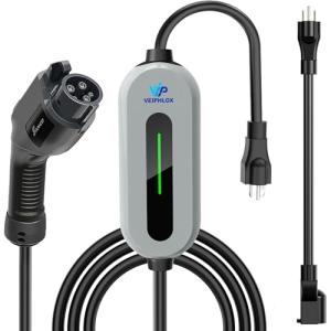 Veiphlox Portable 16A EV Charger with 25ft Cable
