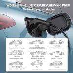 Veiphlox Portable 16A EV Charger with 25ft Cable