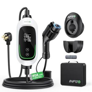 40 Amp Portable Level 2 EV Charger with 25ft Cable