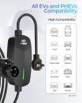 32A Level 2 EV Charger with 25ft Cable
