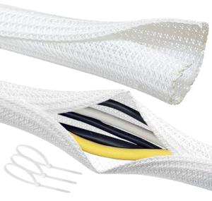 ZEMAN 5/16" Cable Management Split Sleeving - White