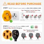 MECMO NEMA 6-50P to 14-50R EV Charger Adapter
