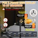 MECMO NEMA 6-50P to 14-50R EV Charger Adapter