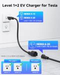 SEGUMA Portable Tesla Charger with 25ft Extension Cable
