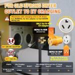 MECMO 30A Dryer to EV Charger Adapter