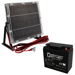 Mighty Max 12V 18Ah Battery and Solar Panel Combo