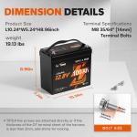 LiTime 12V 100Ah Mini Bluetooth LiFePO4 Battery